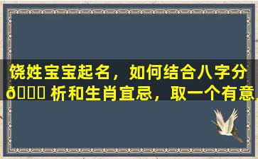饶姓宝宝起名，如何结合八字分 🍀 析和生肖宜忌，取一个有意义的 🐯 名字